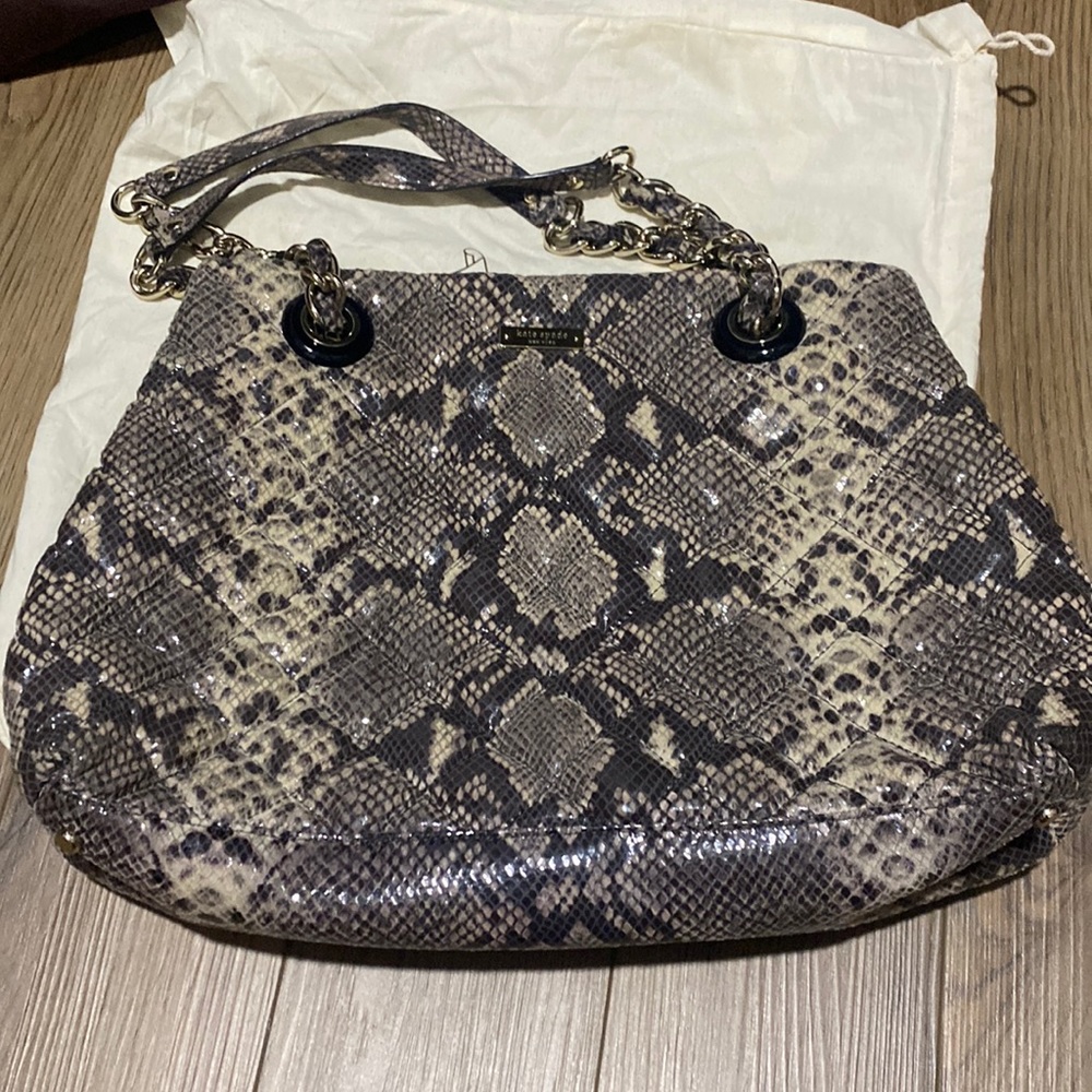 💝SALE💝 Kate Spade Maryanne Gold Coast Python Embossed Beige Leather Satchel